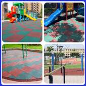 室外防滑晒加幼儿园防滑梯胶地垫操场公园户外塑运厚OEA动橡胶地