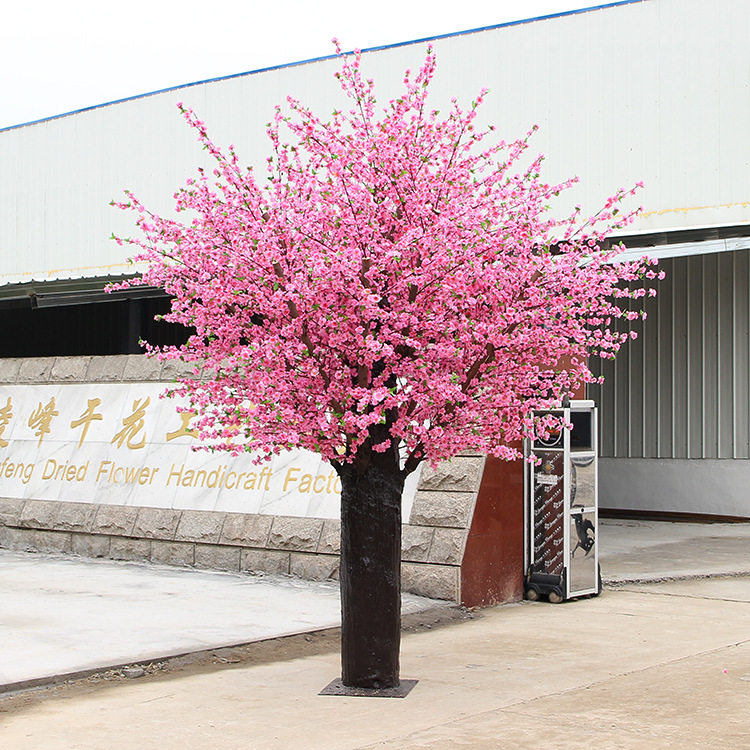 仿真桃花树厂家直供玻璃钢树干酒店商场室外装饰拍摄道具仿真树