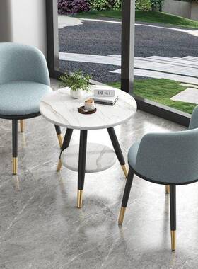 奢装阳台IYC桌椅三件套网红休一桌两椅创意闲桌简约接待轻圆桌套