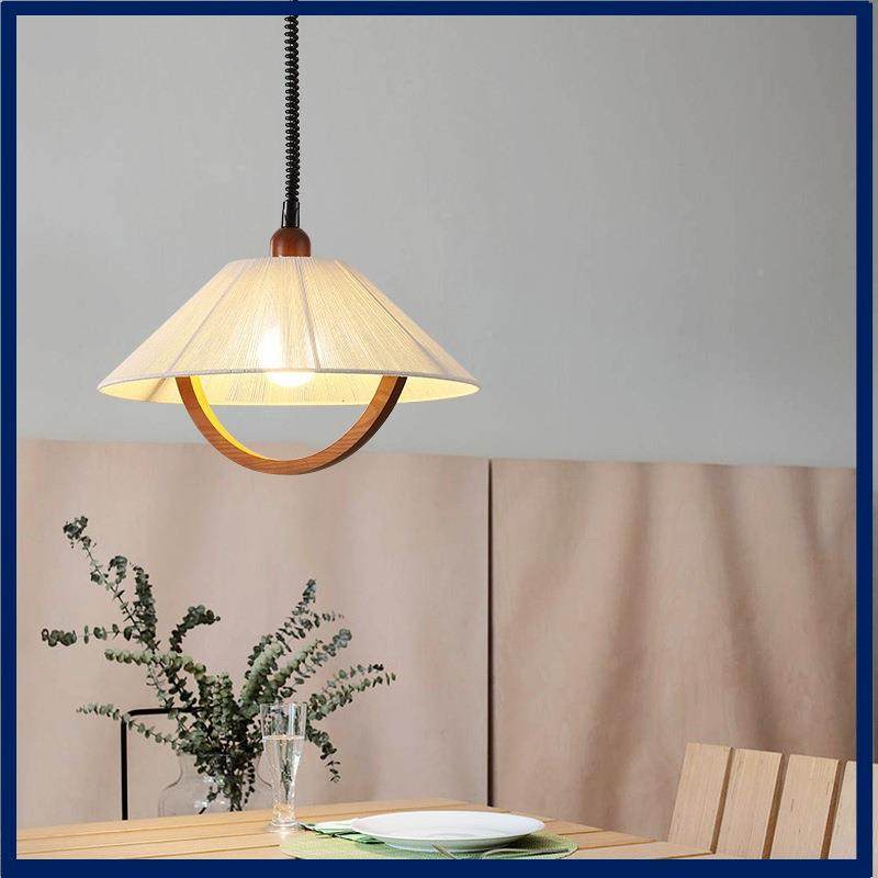 古镇灯具850法式复古麻绳吊极灯式简伸缩灯餐厅木原餐日桌布艺灯,家装灯饰光源,智能吊灯,淘宝优惠券,粉丝福利购,淘宝优惠卷