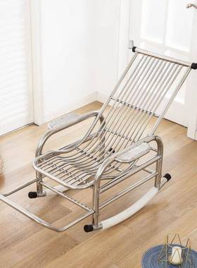 椅不休锈钢摇见详情老人午睡家用客厅折叠奢躺椅轻小户型阳台大人