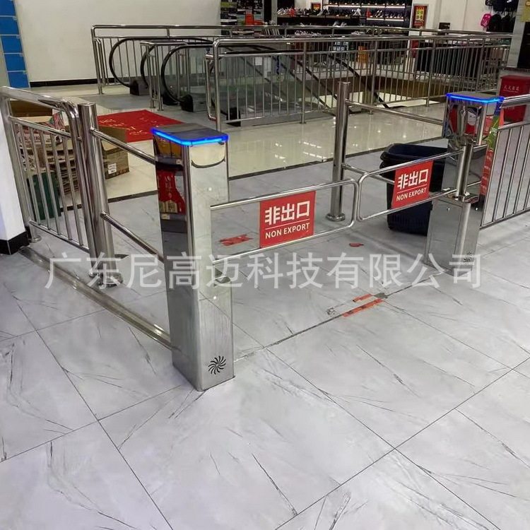南宁超市单项门小型电动立式护栏摆闸机进出口行人通道自动感应门