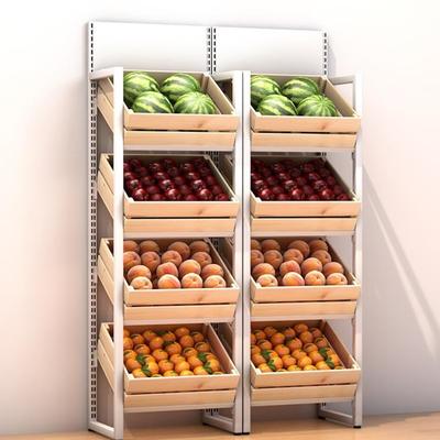 超质市木水果架红酒展示架768实木果蔬水果店架水果水货架果置物