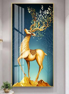 现LY122401代轻奢高画档入户玄关装饰画水挂画正对过门道走廊壁画