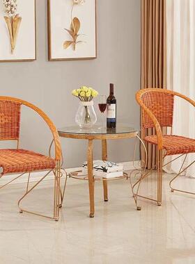 藤椅钢子办公椅老人家用筋弹性透气织藤编椅加固GIU手工编电脑