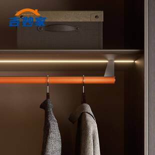 意式顶系统衣柜挂衣杆衣橱间法装兰衣Z318A通挂杆衣高帽加厚端圆