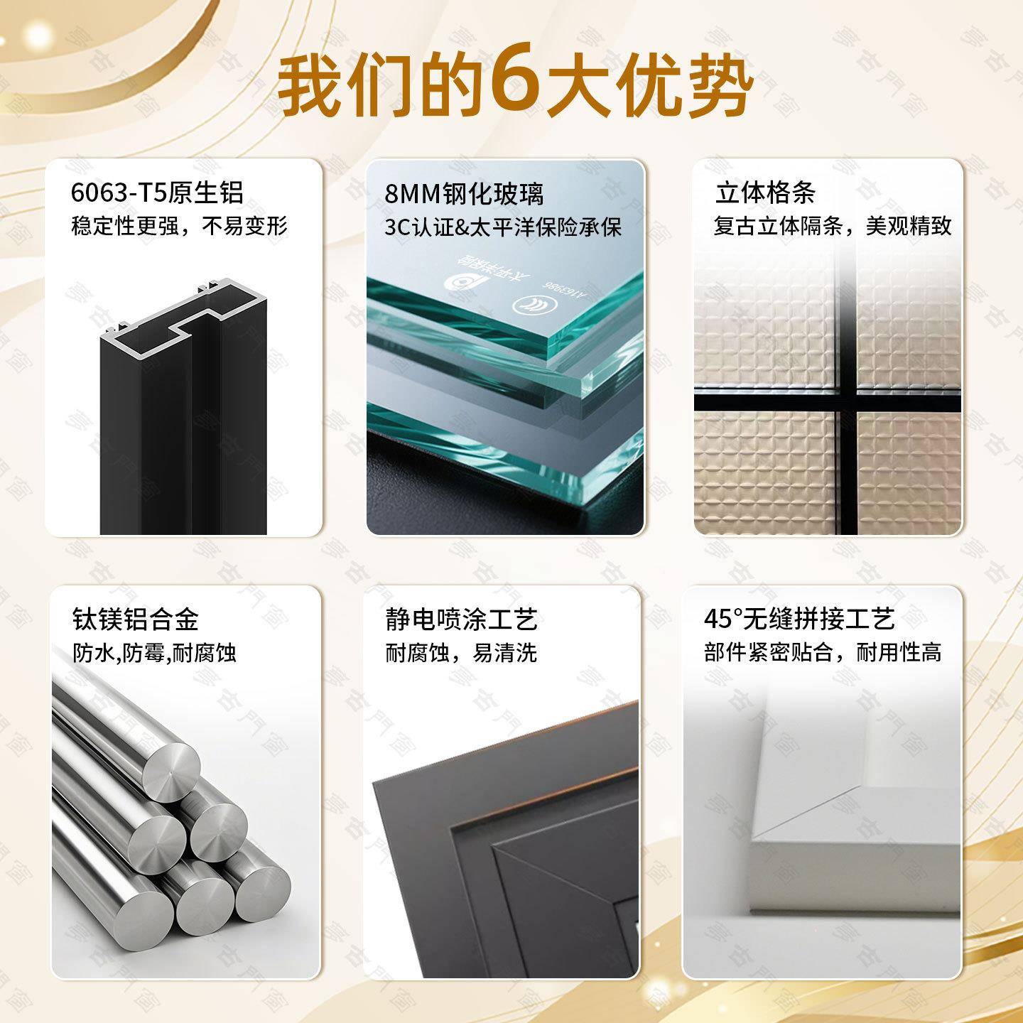法式复钢古黑色折636叠门厨厅阳台隔断门钛镁合金化玻房璃吊轨客