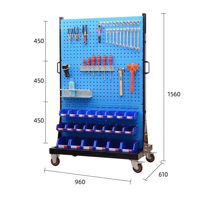工具架移动物料架展示架车间螺丝盒零件盒架子工具挂板收纳工具车