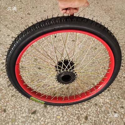 手推翻斗劳动灰26斗拉子架板车垃圾车轮子胎轱辘实充心气轮下盘配