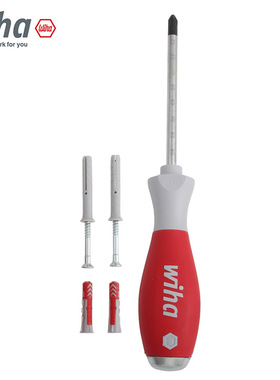 德国wiha威汉敲击螺丝刀41289进口十字穿心改锥电工通体螺丝批PH2