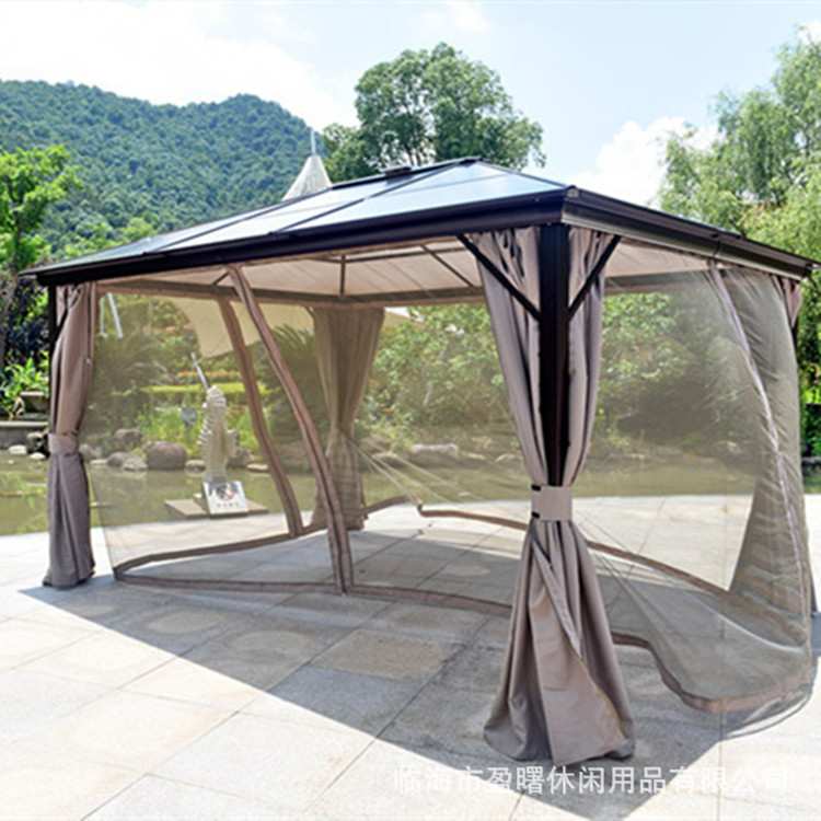 铝质阳光蓬户外阳光棚凉亭3*4/3*3M汽车遮阳防雨蓬庭院花园帐篷厂