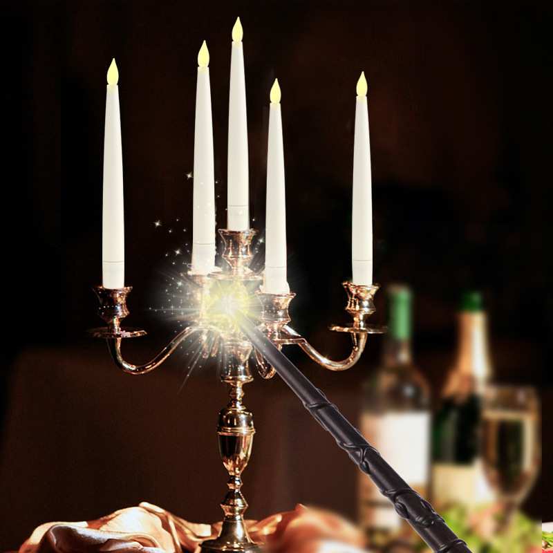 工厂定制 亚马逊爆款单品 悬浮魔杖蜡烛灯圣诞节生日派对装饰摆件