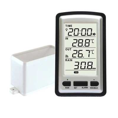 雨量计 温湿度计Wireless Rain Meter Gauge 155*95*85mm,290g