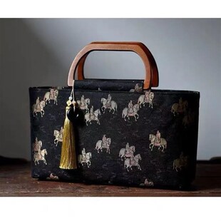 唐晋马手提包交织宋锦24年新款手拎包大气复古风中国风配旗袍包方