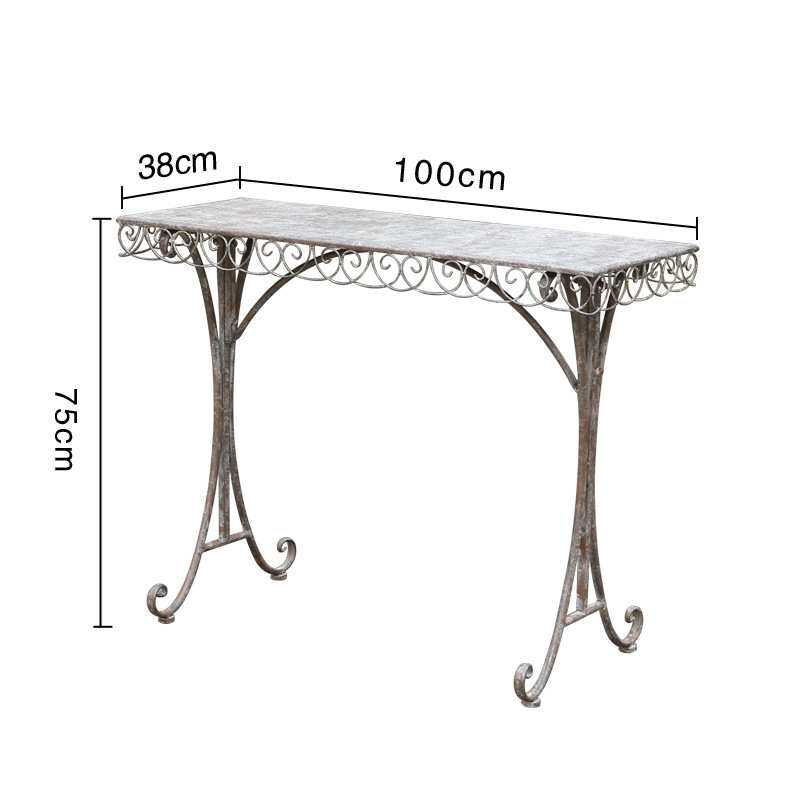 外单复古铁艺花架阳台置物架落地式花盆架户外庭院别墅花园装饰
