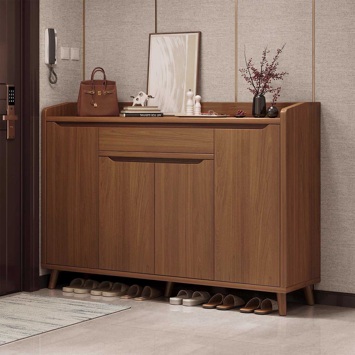 实木鞋柜家用门口入户门玄关收纳柜一体靠墙2025新款爆款高档鞋架