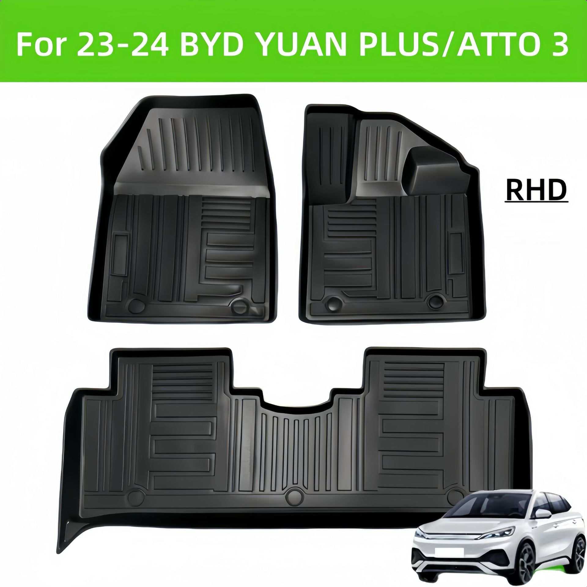 For 23-24 BYD YUAN PLUS/ATTO 3 Carpet RHD TPE Car Floor Mat,3C数码配件,摄像机配件,淘宝优惠券,粉丝福利购,淘宝优惠卷