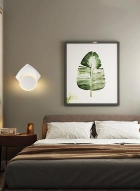 卓迩圆形床头月食壁灯360旋转黑白色装饰客厅背景墙楼梯过道灯具