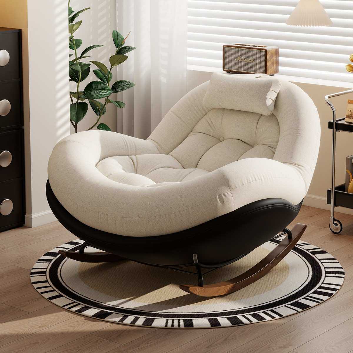 复古摇椅大人躺椅家用阳台休闲单人客厅2026新款懒人摇摇椅沙发椅