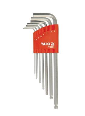 易尔拓YATO 7件套S2钢公制加长球头内六角扳手套装YT-58824