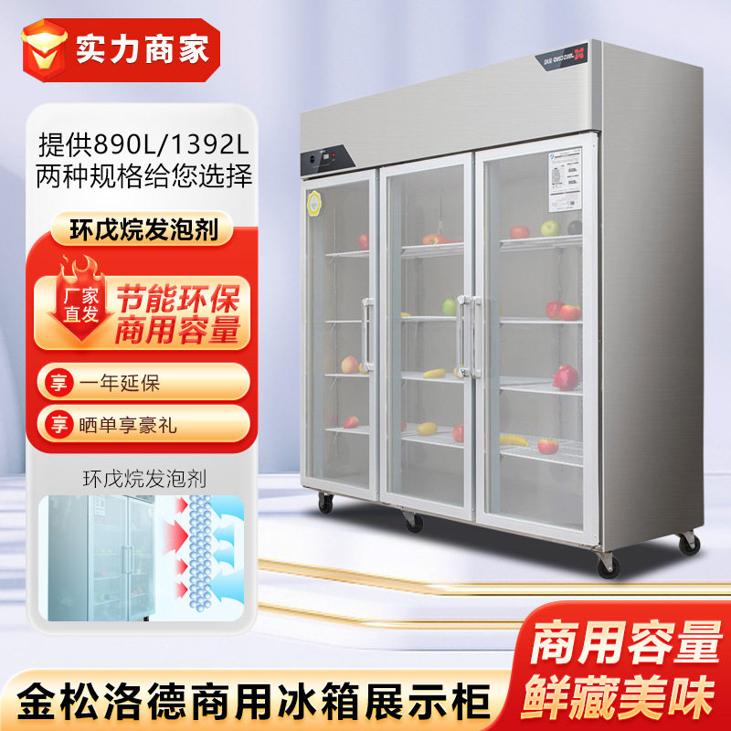 金松洛德展示柜商用冰箱双门留样冷藏陈列柜二门三门点菜柜保鲜柜