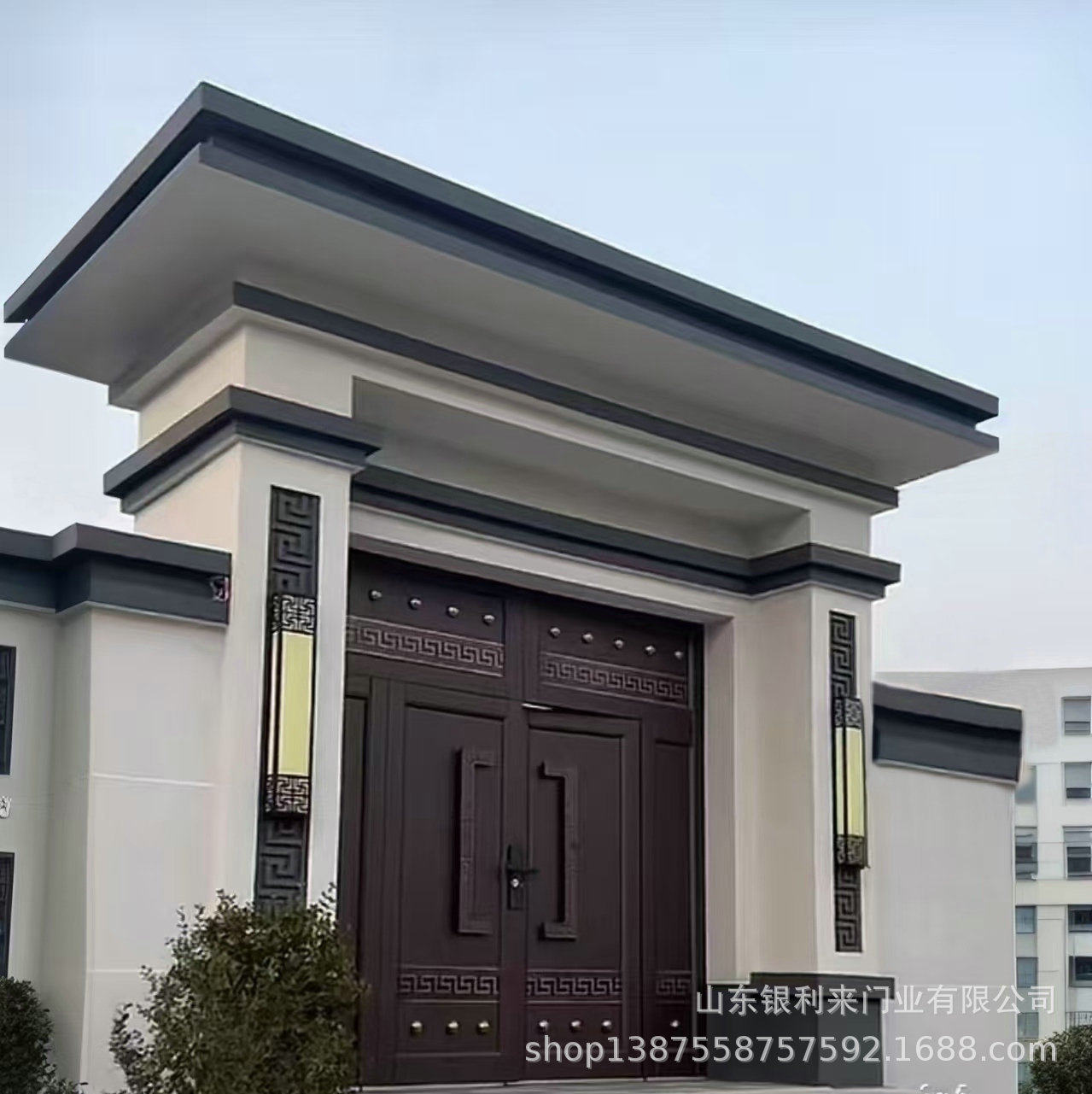 新中式别墅大门入户门农村自建房庭院门大门楼厂家直供