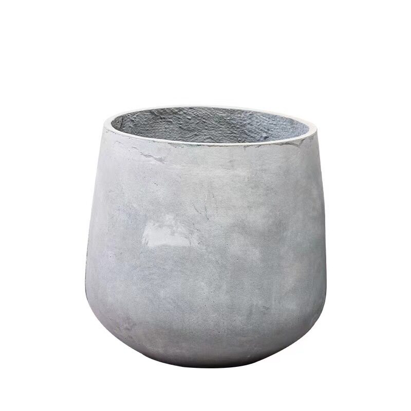 水泥花盆简约欧式个性创意多肉盆栽室内绿植玫瑰花圆柱形线条花盆