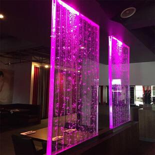 亚克力水幕墙流水摆件气泡型客厅办公室屏风玄关入户门UV颜色画面