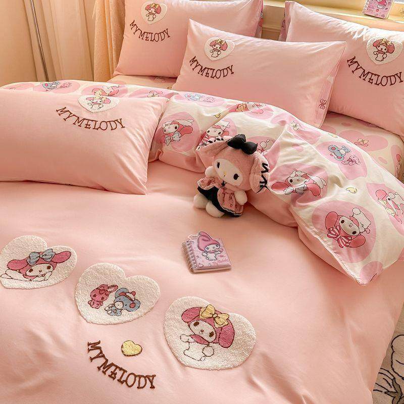 卡通毛巾绣床上四件套儿童床品纯棉宿舍床单被套三件套床笠款时尚,婴童用品,婴童床品套件,淘宝优惠券,粉丝福利购,淘宝优惠卷