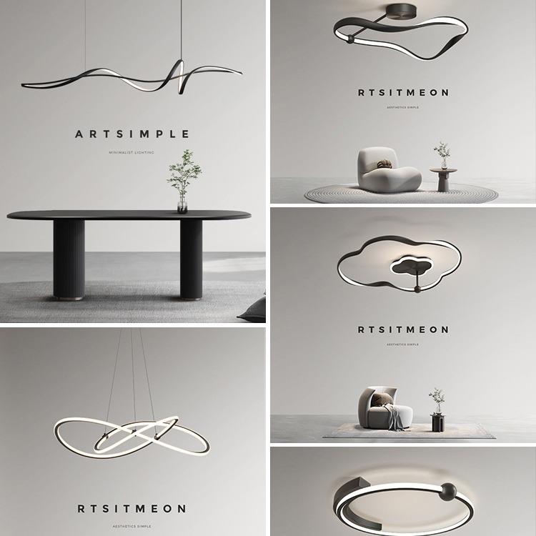 极简餐厅吊灯现代简约创意个性艺术餐桌吧台设计师吊灯2022年新款
