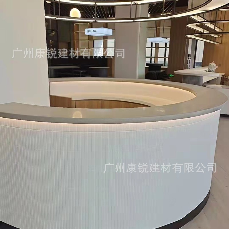 广州亚克力人造石异型收银台