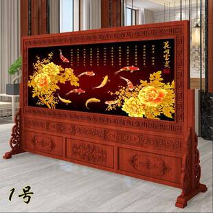 中式 进门实木屏风隔室校关断办公公司客厅GVZ双面学大厅玄遮挡胡