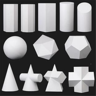 膏几何WM-0019体16件一套教具2静石物陶罐蜡果石膏写五官生手脚面