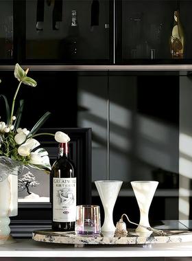 现代AWK轻奢饰件客厅桌面高档收纳酒具不规托盘装摆搭配则组合