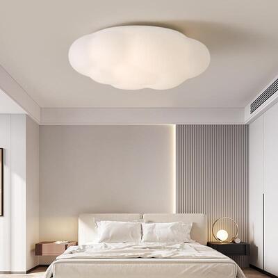 全谱护眼立光朵奶油风50058卧云室南体瓜吸顶灯普瑞