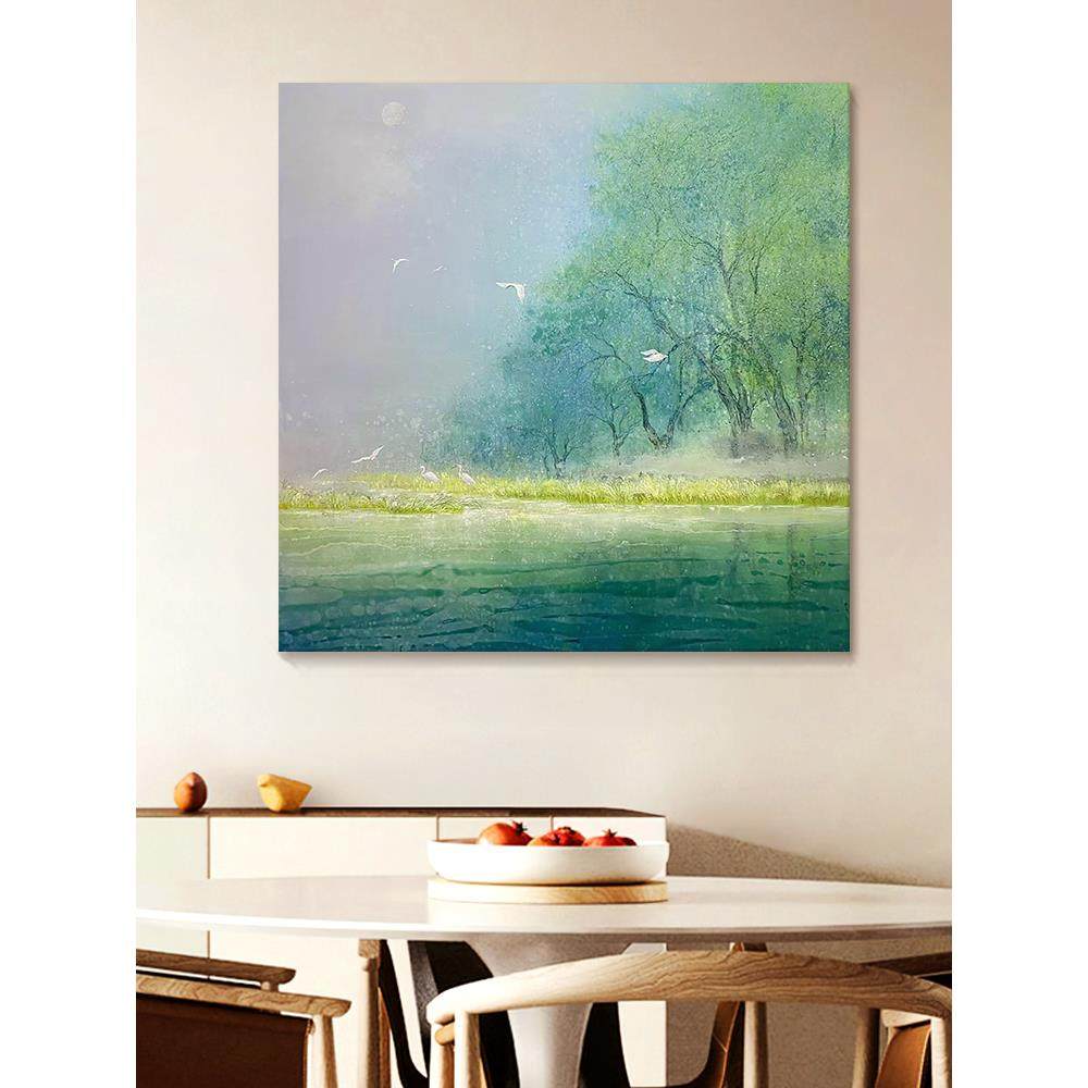 莫NIS手奈风景印象画派抽象装饰大芬画村纯绘油客厅玄关绿色意境,家居饰品,现代装饰画,淘宝优惠券,粉丝福利购,淘宝优惠卷