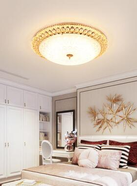 le灯d卧室吸顶灯水欧式温馨66111厅圆形晶客灯简约餐厅阳台房间灯
