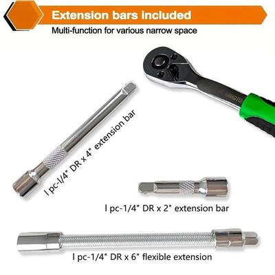 53pcs汽修工具组合棘轮扳手套筒套装适用多种维修场景便于携带