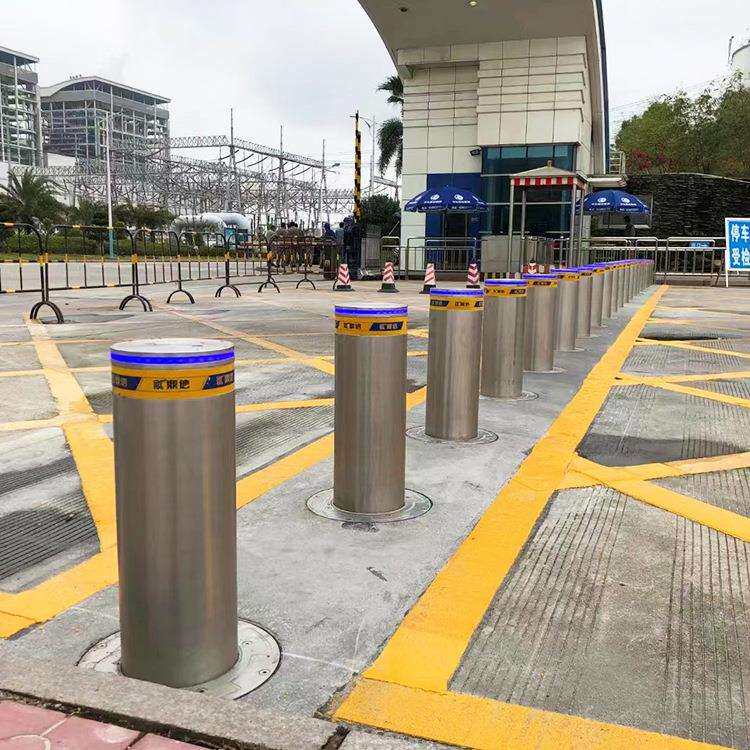 全自动液压学校挡车柱不锈钢路桩智能防撞升降路障遥控