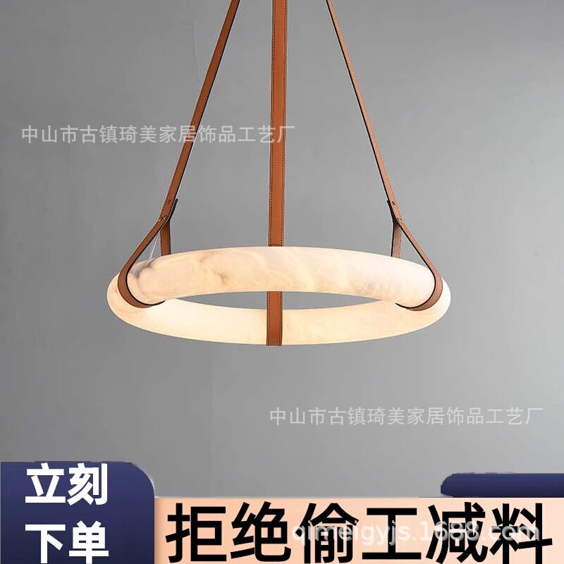 现代仿云石吊灯别墅客厅轻奢创意设计师吧台餐厅灯北欧书房卧室灯