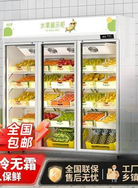 水果保鲜柜冷藏蔬菜立展示冰超市网红鲜花商用式柜冷柜RYT一件包