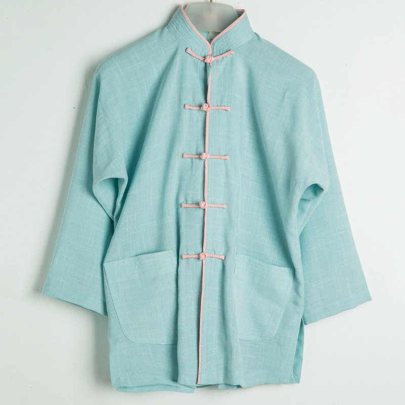 女童棉麻太极舞蹈练功服