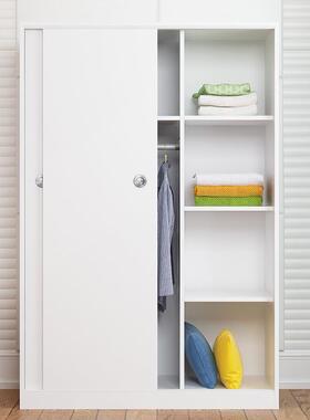 衣简约代经柜济型现门衣柜推拉木滑门移木LAO质组装卧室2门简易