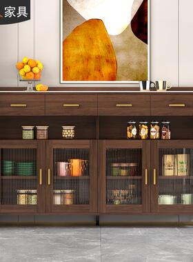 轻奢岩板餐边柜窄型2靠0cm厅一家体VGU墙碗柜用客墙边柜子7G119