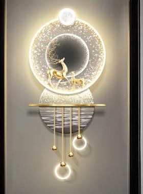 led好玄关光装饰画画壁灯过头道走廊62584轻奢发尽厅寓意立体麋鹿