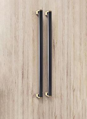 代金简约铝大合拉手黑色无现指纹玻璃门U型拉手酒店JPI门推拉门拉