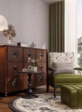 设计师款法复VMK古木入户玄关式柜九斗储柜现代简约物柜卧实室抽