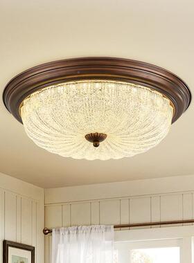 工直销灯美式简约吸顶灯卧室厂LED59614主卧复古阳台玄关过道圆灯