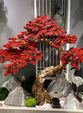 新中式大GYC15型档仿真迎客松树景售楼处酒庭院高景观店造摆件假