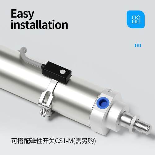 M旋AC气缸机械手塑注191机回旋摆动转不锈钢迷你带冲4缓0*75磁性C